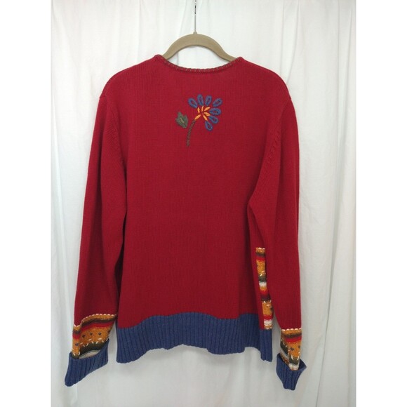 No Tags No Size Measures Like 1X Embroidered Knit Cardigan Button Sweater - Picture 2 of 14